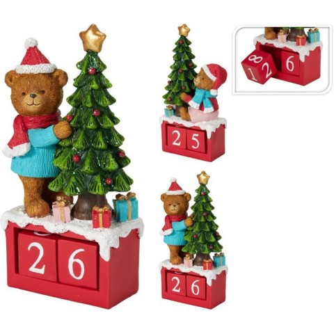 CALENDARIO AVVENTO LEGNO ORSETTO H.23.5